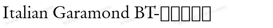 Italian Garamond BT字体转换